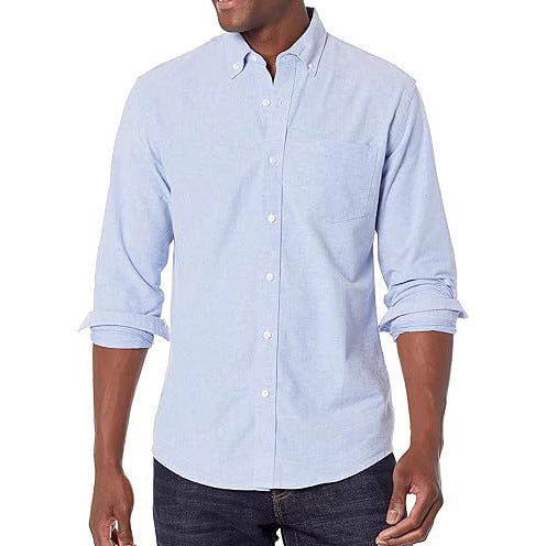 Herren lässiges Langarmhemd mit klassischem Kragen Echoarchiv