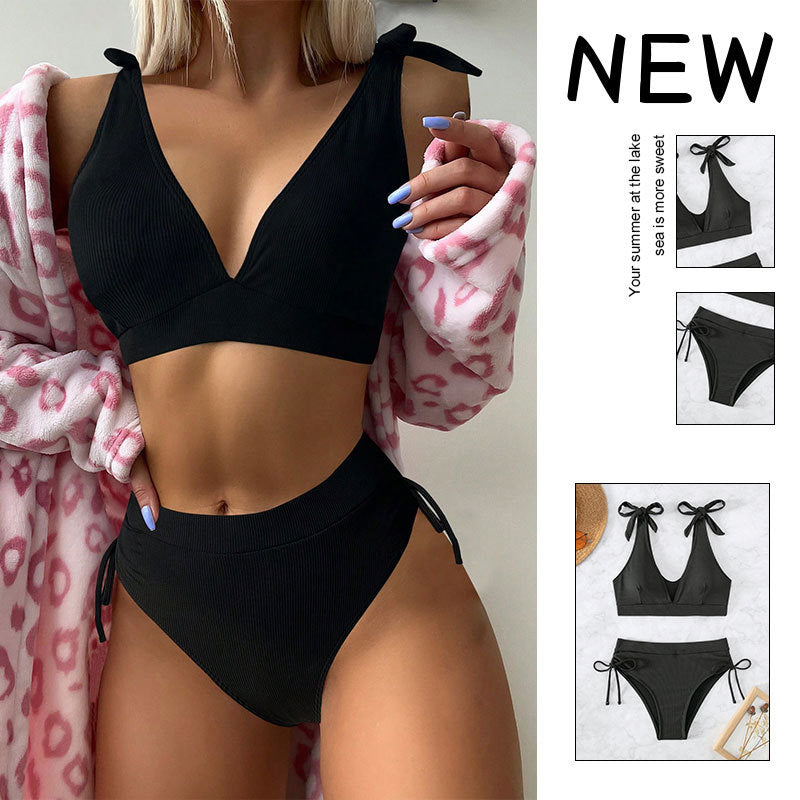 Damen Bikiniset mit hochgeschnittenem Unterteil und verstellbaren Trägern Echo Archiv