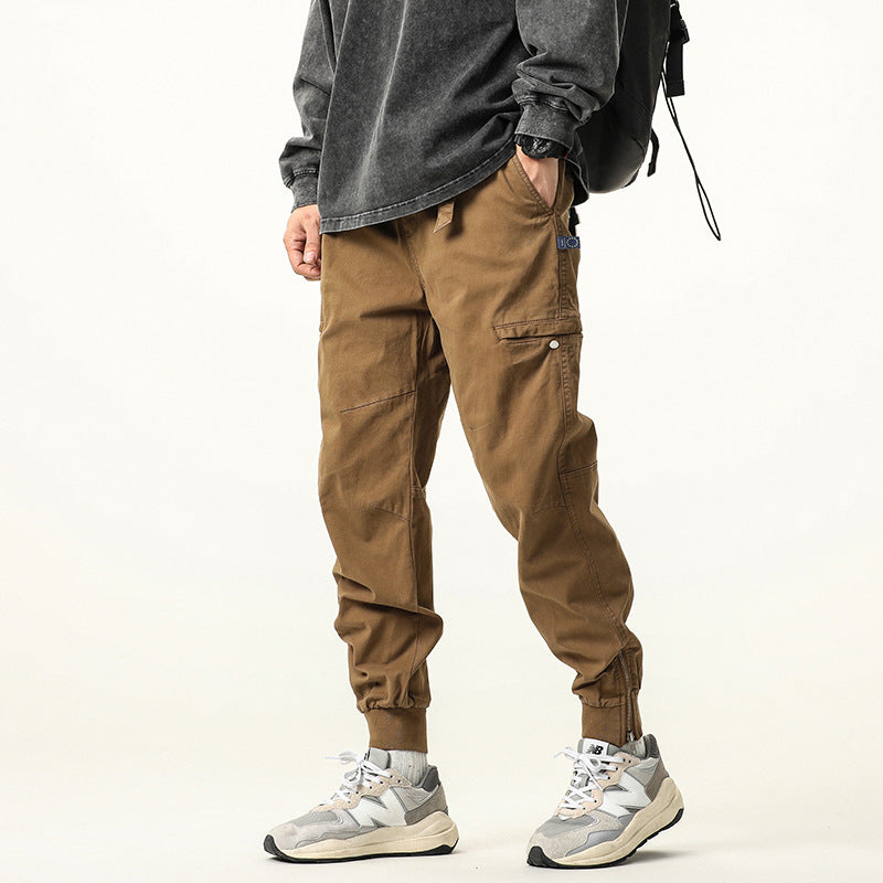 Herren Utility-Cargo-Joggerhose aus robustem Baumwoll-Twill mit Knöchel-Reißverschluss Echo Archiv