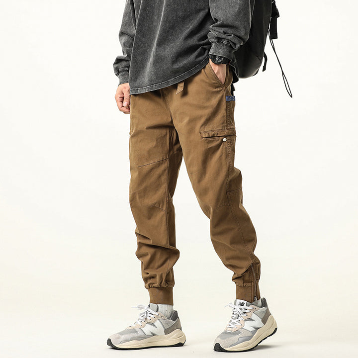 Herren Utility-Cargo-Joggerhose aus robustem Baumwoll-Twill mit Knöchel-Reißverschluss Echo Archiv