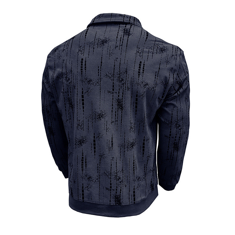 Herren Sweatshirt mit modernem Kragen und einzigartiger Struktur Echoarchiv