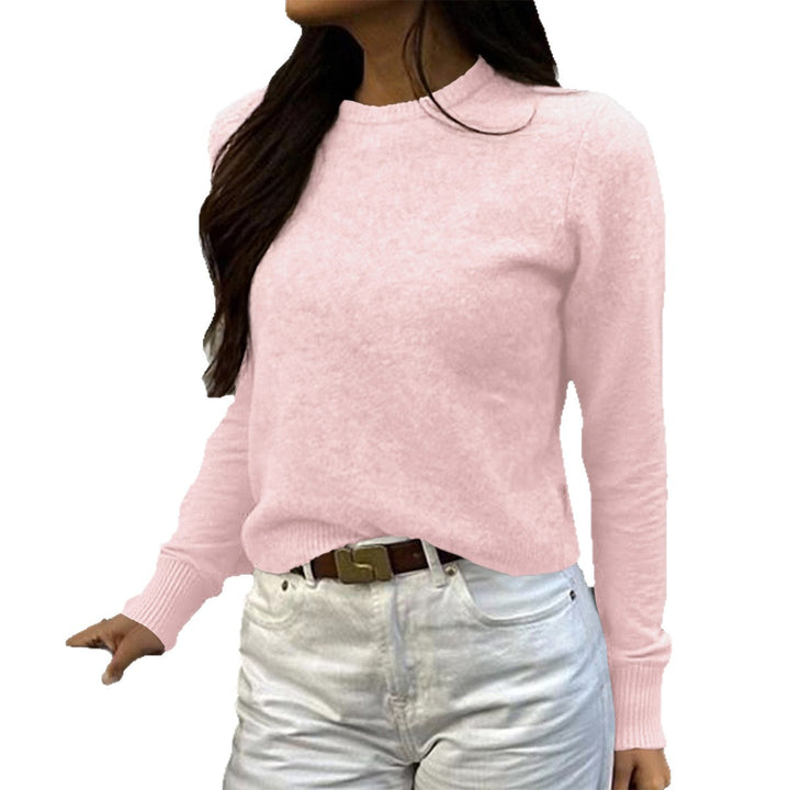 Damen kurz geschnittener Feinstrickpullover mit weitem U-Boot-Ausschnitt und gerippten Bündchen – Mavelle