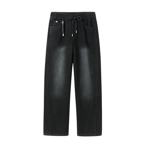 Damen Locker geschnittene Sweathose mit elastischem Bund und Kordelzug Echoarchiv