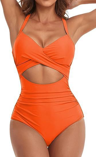 Damen Cut-Out Badeanzug mit Kreuzgurt Echo Archiv