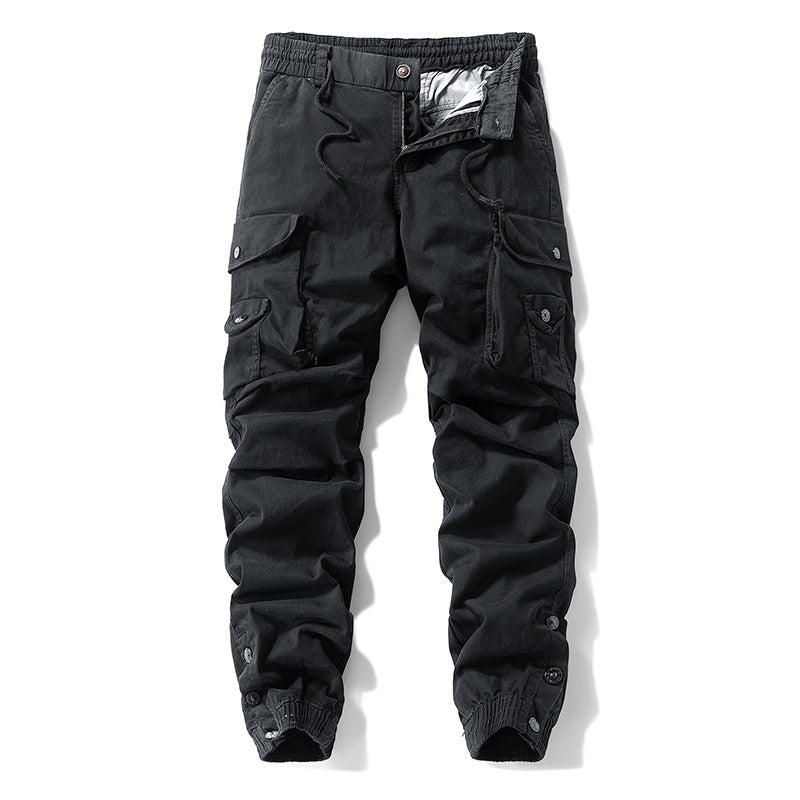 Herren Taktische Cargo-Joggerhose mit Tunnelzugbund und verstellbaren Druckknopf‑Taschen Echo Archiv