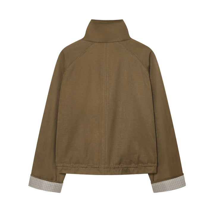Damen Cropped Field‑Jacke im Utility‑Look mit hohem Stehkragen und Kordelzug Echo Archiv
