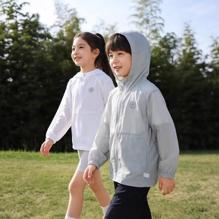 Unisex nan ultraleichte Kapuzen-Sommerjacke mit durchgehendem Reißverschluss und elastischen Bündchen  Echo Archiv