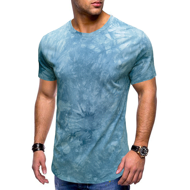 Herren T-Shirt mit einzigartigem Batikdesign und Rundhalsausschnitt Echoarchiv