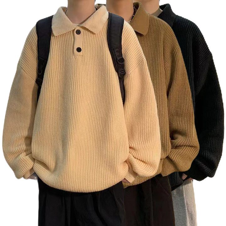 Damen Bequemer Grobstrickpullover mit Kragen Echo Archiv