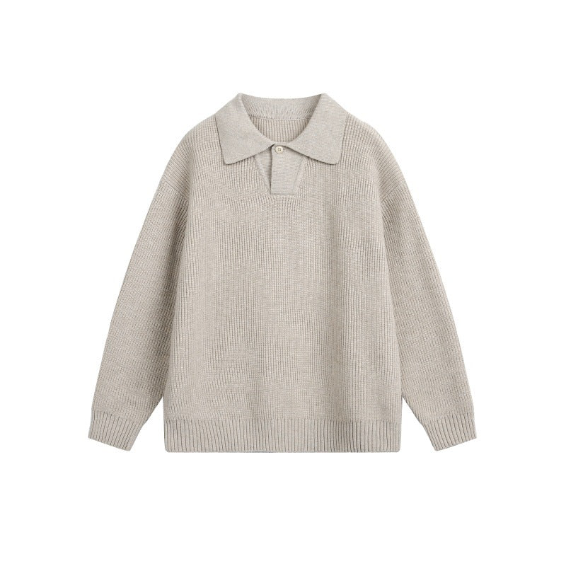 Damen Grobstrick-Polo mit Kentkragen und Oversize-Silhouette Echoarchiv