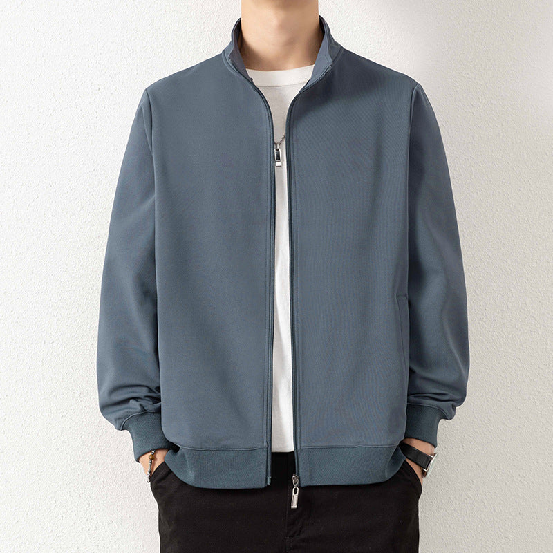 Herren Minimalistische Zip‑Blousonjacke aus technischem Stretchmaterial mit Stehkragen Echo Archiv