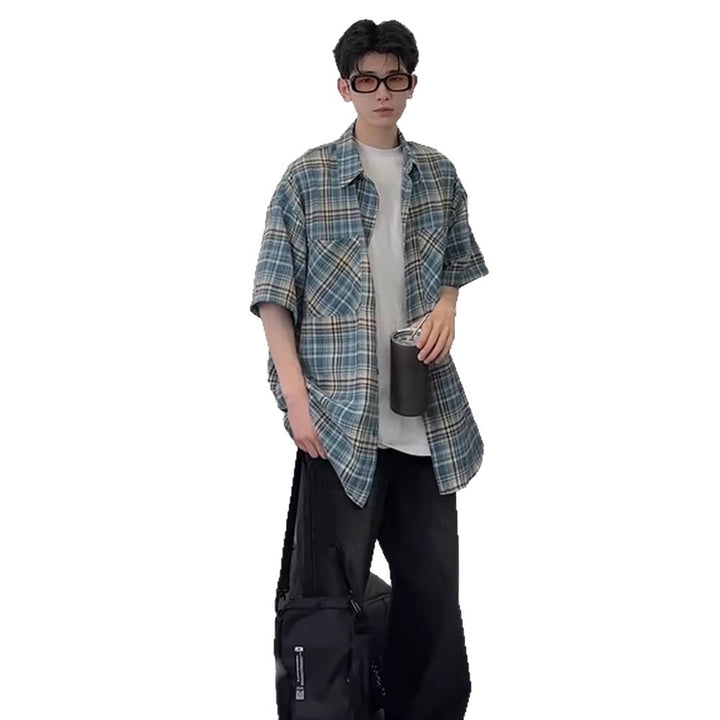 Herren Elegante und lässige Kurzarm-Hemdjacke Echoarchiv