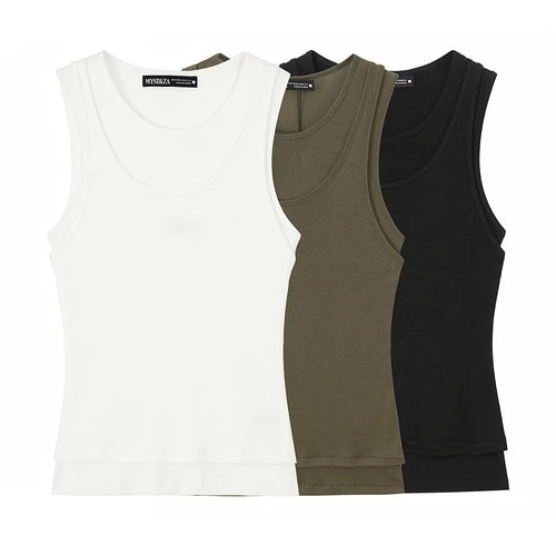 Damen ärmelloses Tanktop aus hochwertigem Stretch-Material mit figurbetontem Schnitt Echo Archiv