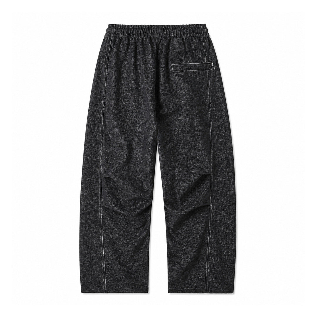 Damen Weite Relaxed-Hose aus Denim‑Optik mit elastischem Bund und Kordel Echoarchiv