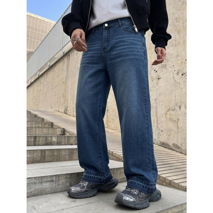 Herren Lässige Weit geschnittene Jeans Echoarchiv