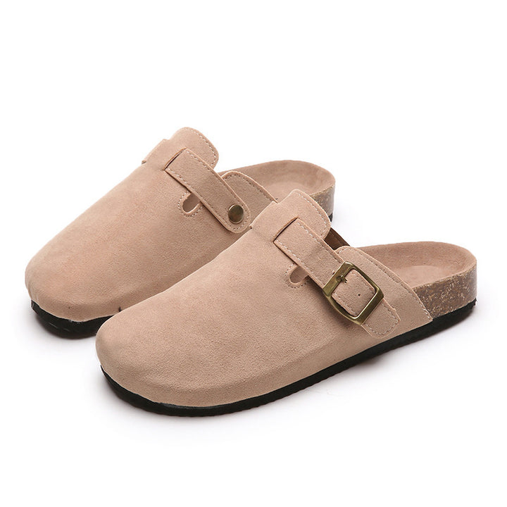 Herren Wildleder Clog mit ergonomischem Kork-Fußbett und verstellbarer Metallschnalle – Tavélo