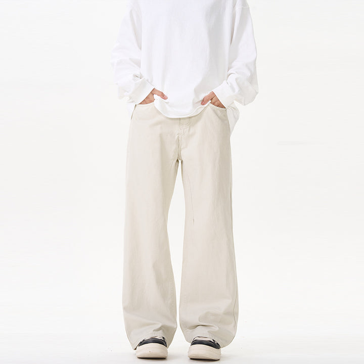Unisex Weit geschnittene Chinohose mit tiefem Schritt und lässigem Bund Echo Archiv