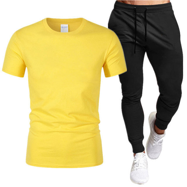 Herren Sportliches T-Shirt und Jogginghose Set Echoarchiv