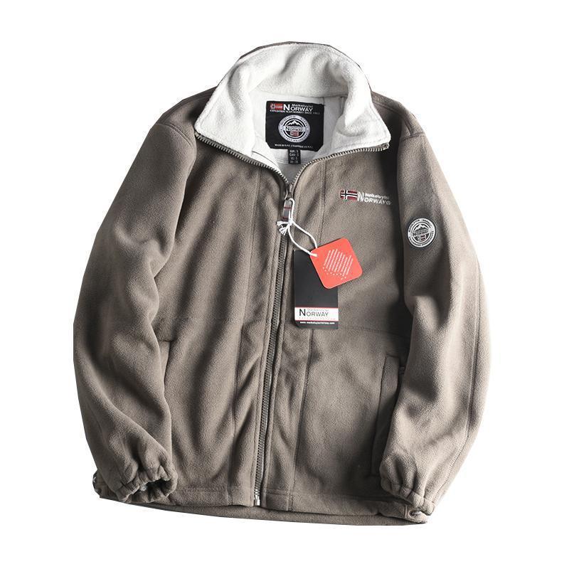 Herren Wärmende Fleecejacke mit Stehkragen, Reißverschluss und elastischen Bündchen Echo Archiv
