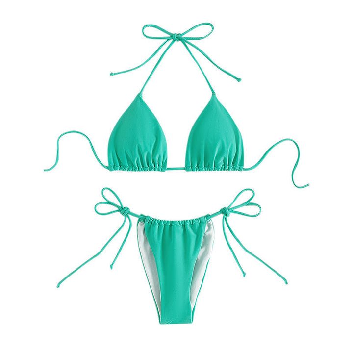 Damen Triangel-Bikini mit verstellbaren Trägern und Raffungen Echo Archiv