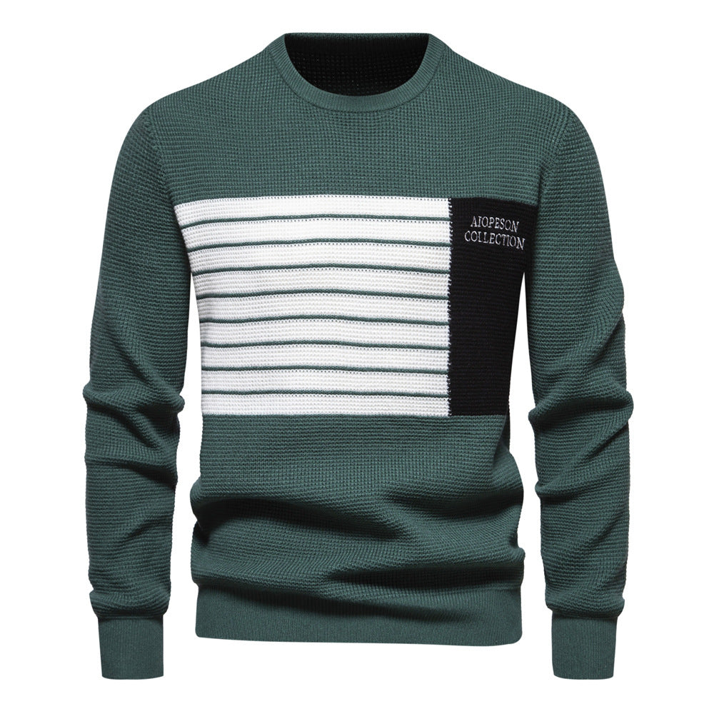 Herren Pullover mit modernem Strukturdesign und auffälligen Farbdetails Echoarchiv
