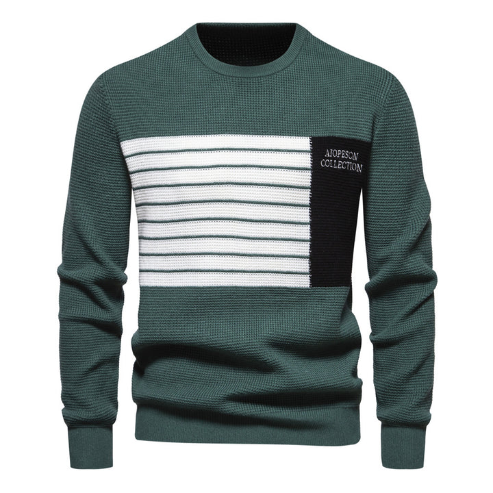 Herren Pullover mit modernem Strukturdesign und auffälligen Farbdetails Echoarchiv