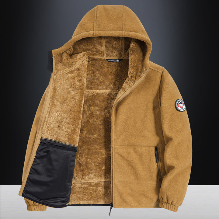 Herren Gemütliche Fleecejacke mit Kapuze Echo Archiv