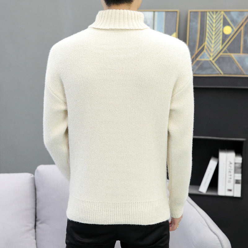 Herren Rollkragenpullover aus Bouclé-Feinstrick mit gerippten Bündchen Echo Archiv