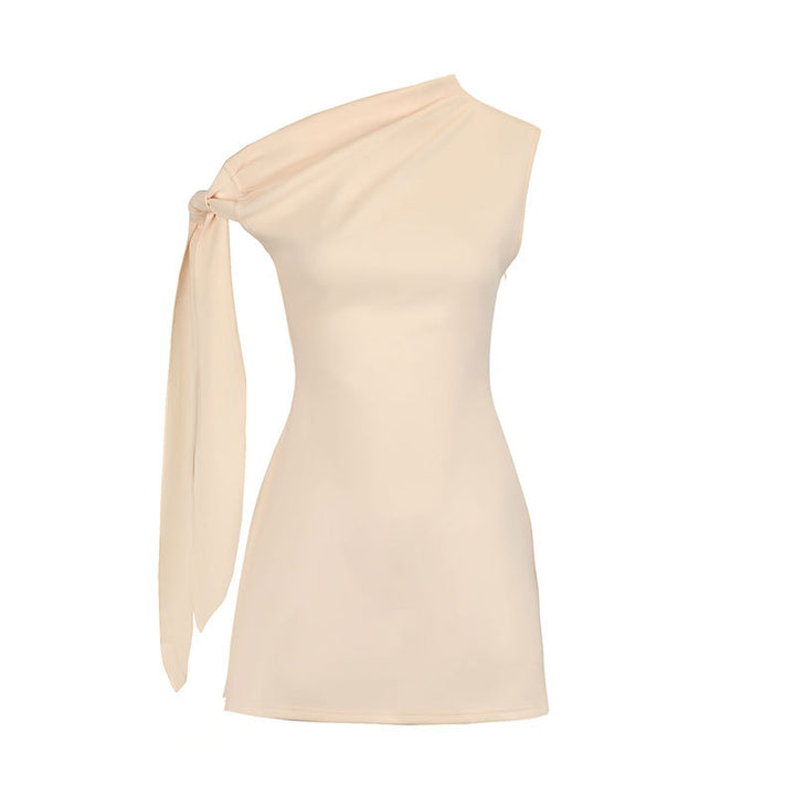Damen asymmetrisches ärmelloses Oberteil mit elegantem Taillendetail Echo Archiv
