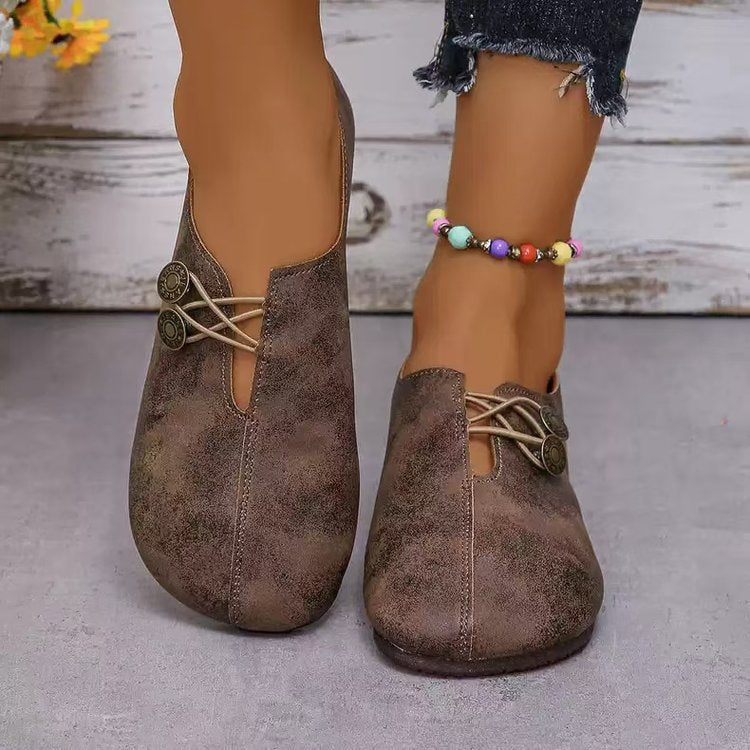 Damen Komfortable und Stilvolle Slipper mit Dekorativen Schnürdetails Echoarchiv