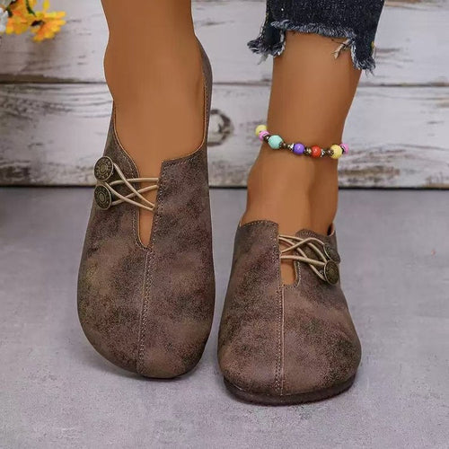Damen Komfortable und Stilvolle Slipper mit Dekorativen Schnürdetails Echoarchiv