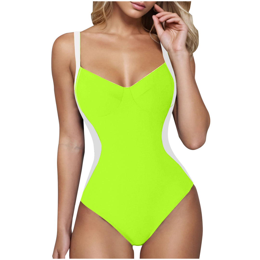 Damen eleganter Badeanzug mit wohltuendem V-Ausschnitt Echo Archiv