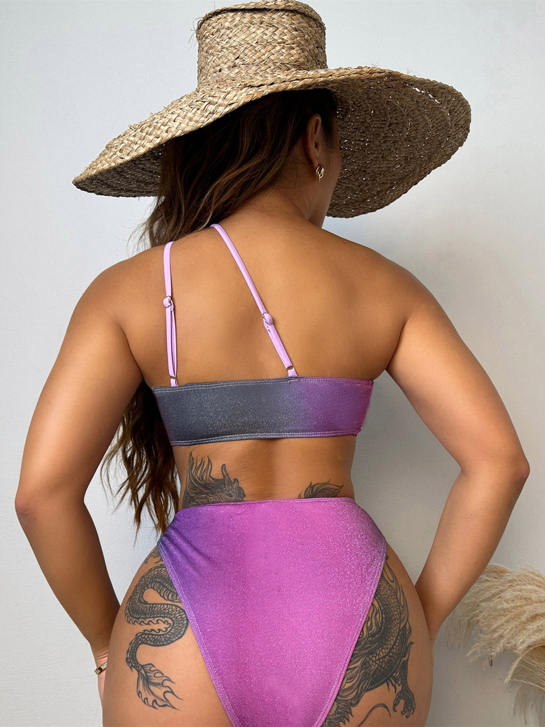 Damen Bikini mit asymmetrischem Design und Raffungen Echo Archiv