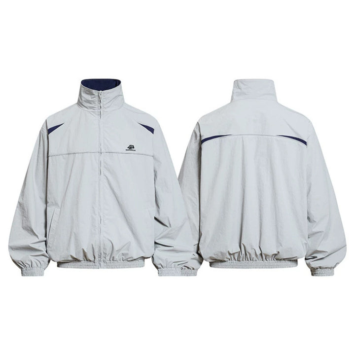 Herren Leichte Windbreakerjacke mit Stehkragen, elastischem Saum und Relaxed-Fit Echoarchiv