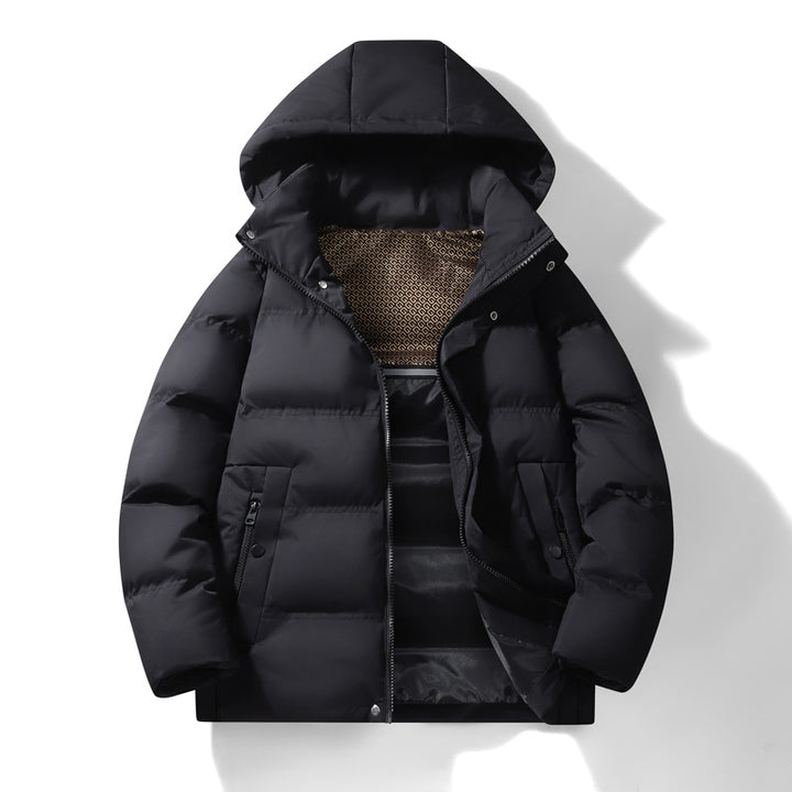 Herren Wattierte Kapuzen‑Thermo‑Steppjacke mit winddichter Hülle & versteckter Druckknopfblende Echoarchiv