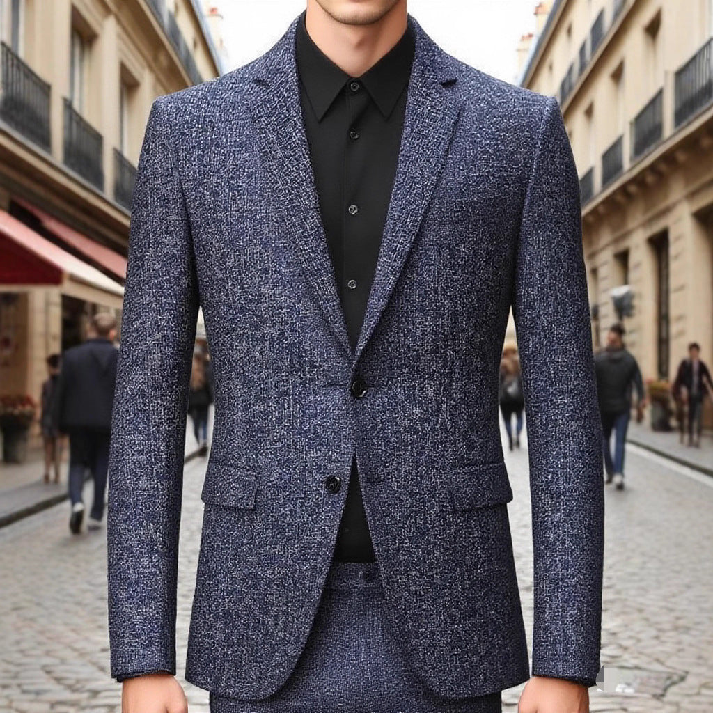 Herren strukturiertes Blazer Outfit Echoarchiv