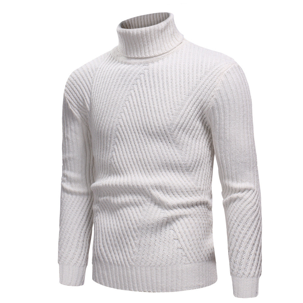Herren Hochwertiger Rollkragenpullover im strukturierten Design Echoarchiv