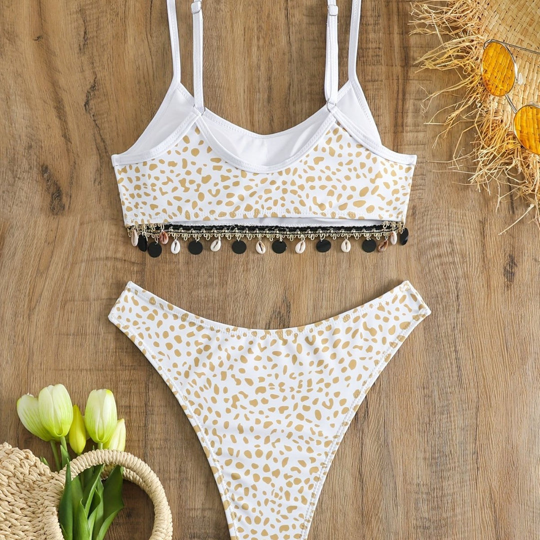 Damen Bikini-Set mit modischem Animal-Print und eleganten Verzierungen Echo Archiv