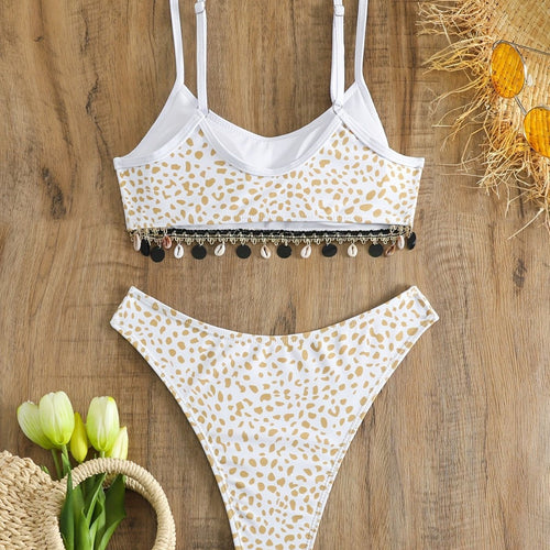 Damen Bikini-Set mit modischem Animal-Print und eleganten Verzierungen Echo Archiv
