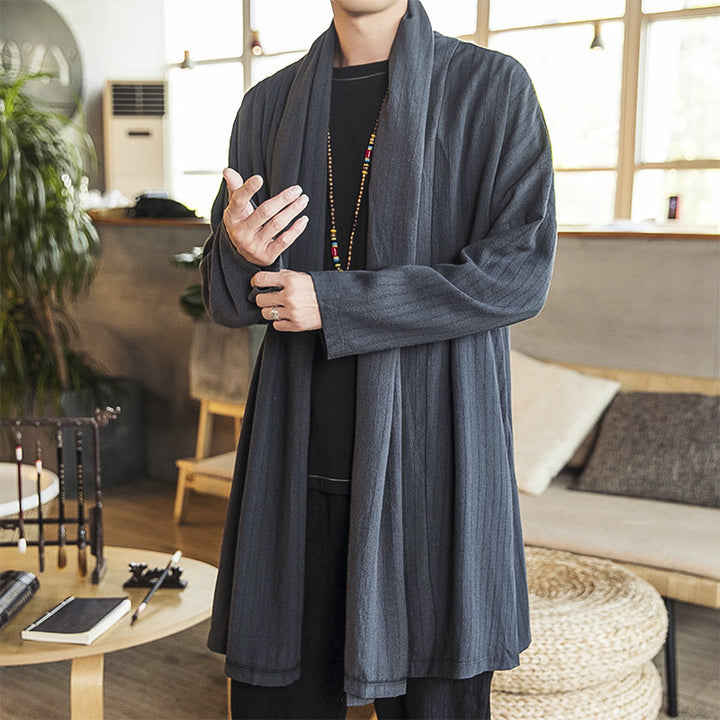 Herren lässige Kimono-Jacke mit elegantem Schnitt und weichem Gewebe Echoarchiv