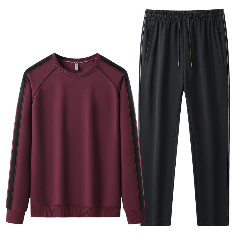 Herren Freizeit-Trainingsanzug-Set aus weichem Jersey mit Raglanärmeln & elastischem Kordelbund Echoarchiv
