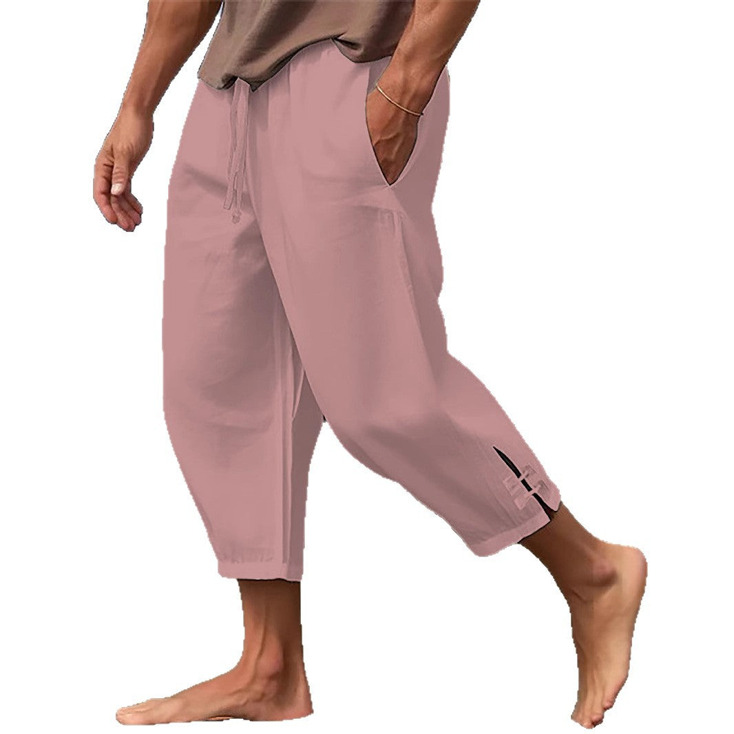 Herren Lässige Strandhose mit verstellbarem Bund und praktischen Seitentaschen Echoarchiv