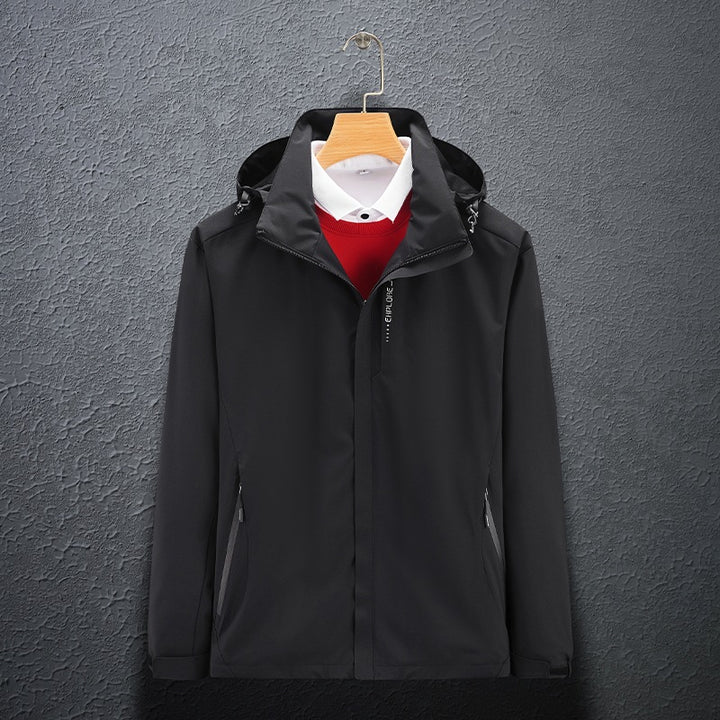 Herren Funktionale Wind- und Wetterjacke Echo Archiv