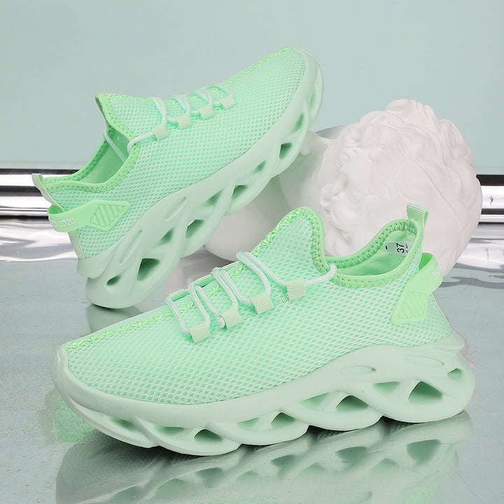 Unisex innovative Mesh‑Runner mit belüfteter Wabenstruktur, skulpturierter Hohlkern‑Plateausohle und sockenähnlichem Schaft – Norré