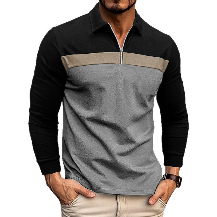 Herren Sportliches Langarmshirt mit Reißverschluss Echoarchiv