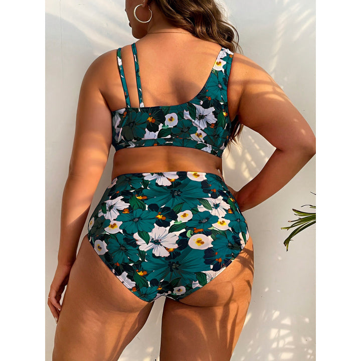Damen Hochgeschnittener Bikini mit floralem Wickeldesign Echo Archiv