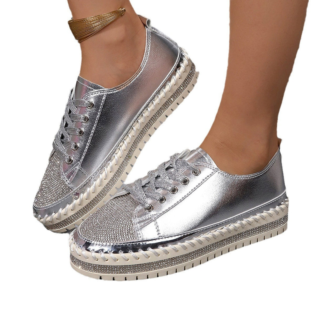 Damen Glamouröse Sneaker mit funkelndem Strass und trendiger Profilsohle Echo Archiv