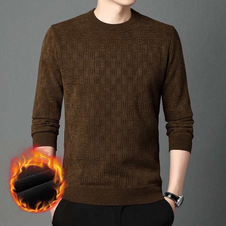 Herren komfortabler Strickpullover mit einzigartiger Struktur Echoarchiv