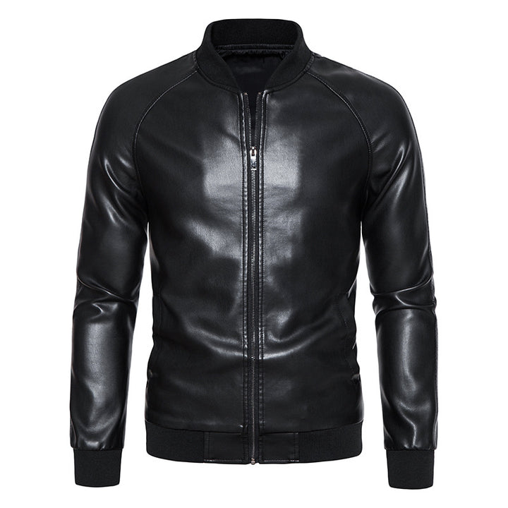 Herren modische Kunstlederjacke mit komfortablem Innenfutter Echoarchiv