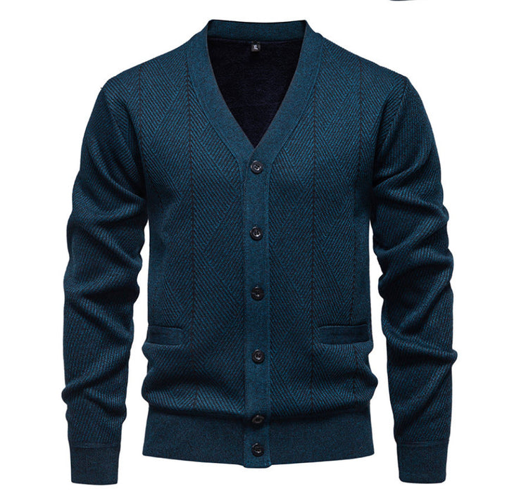 Herren modische Strickjacke mit einzigartigem Rautenmuster Echoarchiv